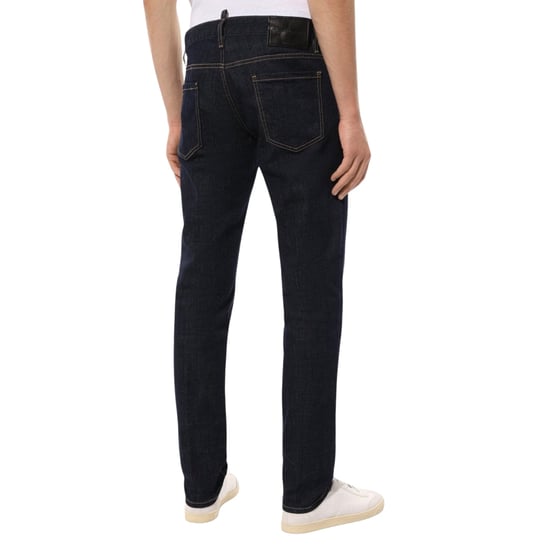 Dsquared2 Slim Jeans Dark Rinse Wash Blue Jeans - Image 3