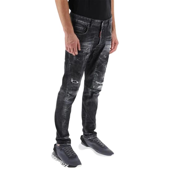 Dsquared2 Tidy Biker Jeans, Used-look, Schwarz - Image 4