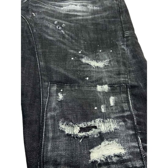 Dsquared2 Tidy Biker Jeans, Used-look, Schwarz - Image 6