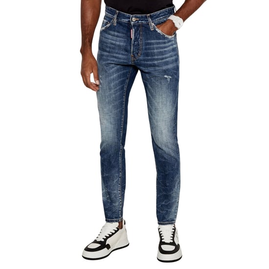 Dsquared2 Medium Reflective Lake Wash Cool Guy Jeans Navy Blue - Image 3