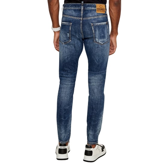 Dsquared2 Medium Reflective Lake Wash Cool Guy Jeans Navy Blue - Image 4