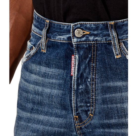 Dsquared2 Medium Reflective Lake Wash Cool Guy Jeans Navy Blue - Image 6