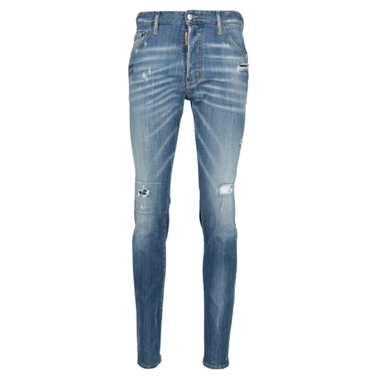 Dsquared2 Cool Guy Jeans, Verstärkte Jeans Mit Used-look, Blau - Image 1