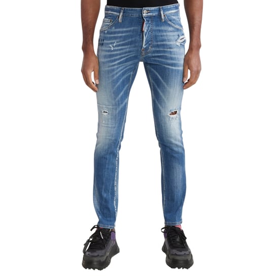Dsquared2 Cool Guy Jeans, Verstärkte Jeans Mit Used-look, Blau - Image 3