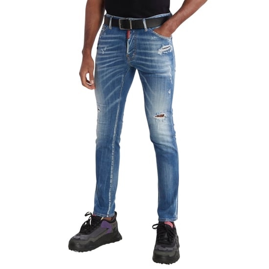 Dsquared2 Cool Guy Jeans, Verstärkte Jeans Mit Used-look, Blau - Image 5