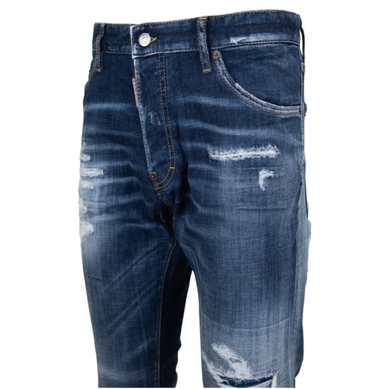 Dsquared2 Cool Guy Jeans Destroyed Worn Denim Blue Jeans - Image 4
