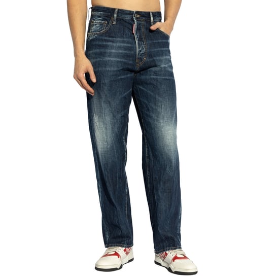 Dsquared2 Be Cool Be Nice Wash Loose Jeans Navy Blue - Image 2