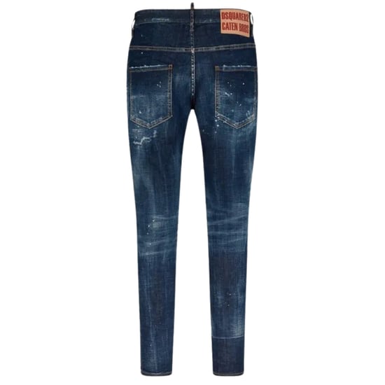 Dsquared2 Skater Jeans Destroyed Reinforced Patch Blue Jeans - Image 2