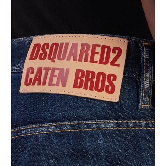 Dsquared2 Skater Jeans Destroyed Reinforced Patch Blue Jeans - Image 6