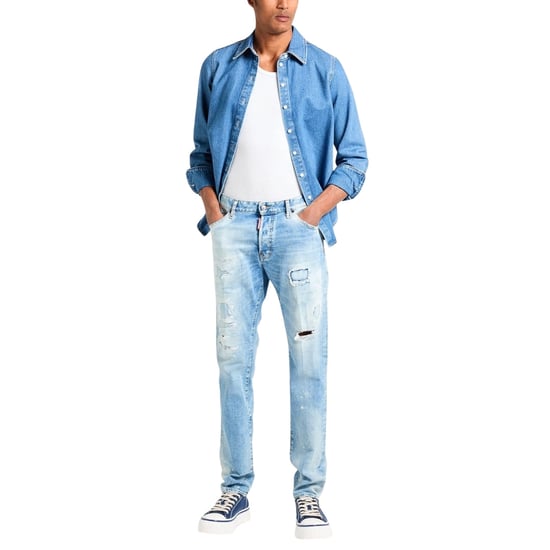 Dsquared2 Cool Guy Jeans Destroyed Wash Hellblaue Jeans - Image 2