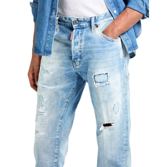 Dsquared2 Cool Guy Jeans Destroyed Wash Hellblaue Jeans - Image 4