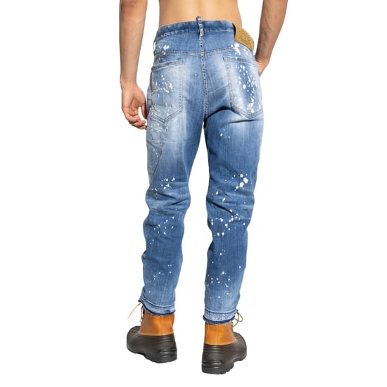 Dsquared2 Medium Sea Salt Wash Bro Jeans Navy Blue - Image 4