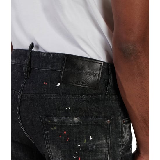 Dsquared2 Cool Guy Jeans Destroyed Paint Splash Wash Schwarze Jeans - Image 4