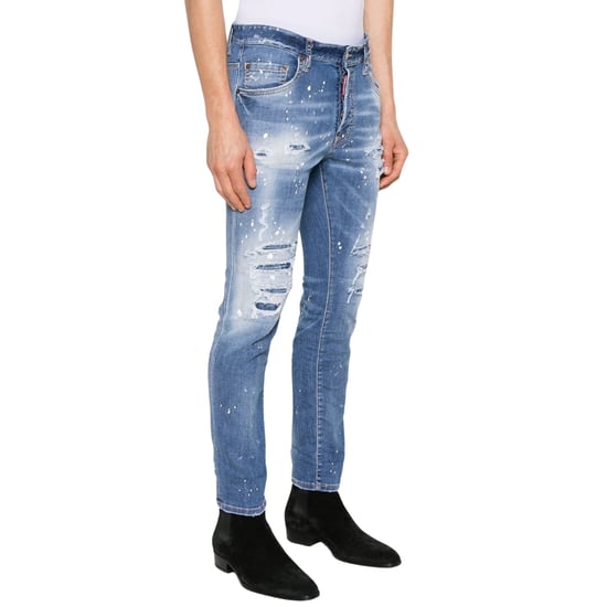 Dsquared2 Skater Jeans Mit Destroyed Paint Effect, Blau - Image 3