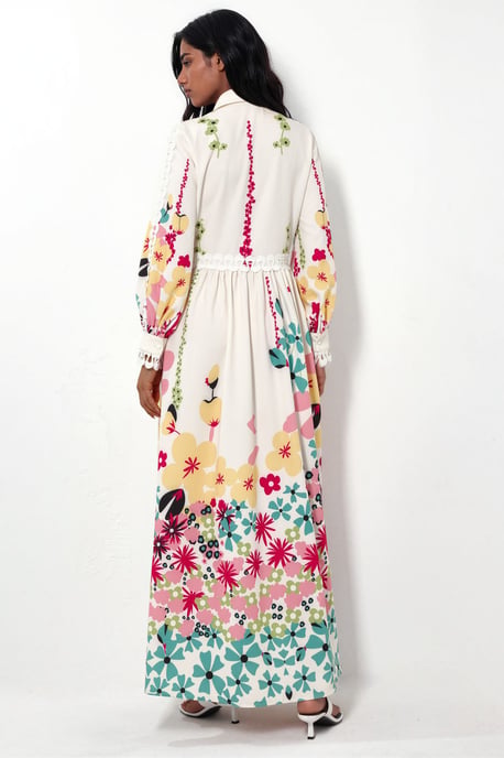 Blumen A-Linie Maxikleid - Image 3