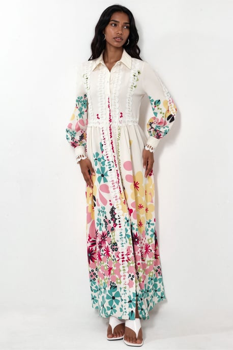 Blumen A-Linie Maxikleid - Image 4