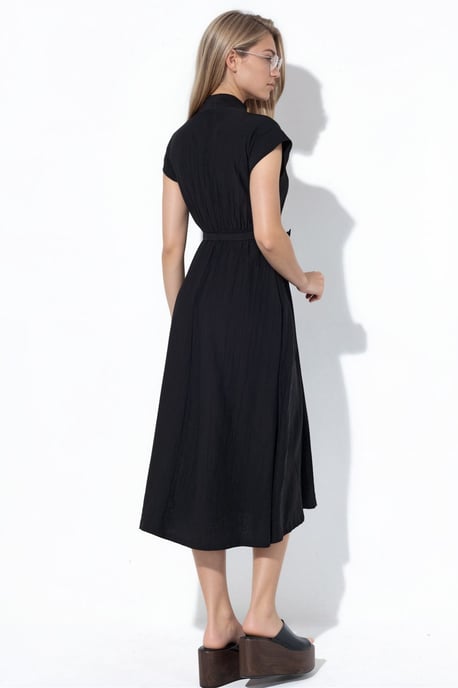 Strukturiertes Maxikleid mit Gürtel - Image 3