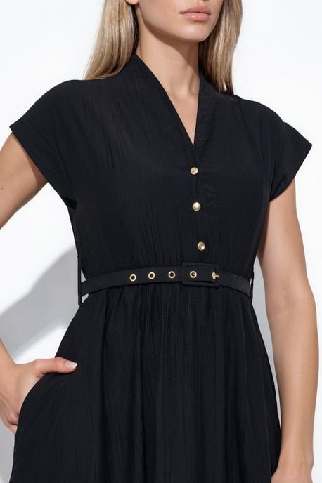 Strukturiertes Maxikleid mit Gürtel - Image 4