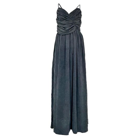 Zimmermann Maxikleid mit V-Ausschnitt und Raffungen aus grauer Viskose - Image 1