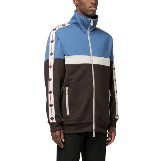Dsquared2 Maple Leaf Tape Blue Track Jacket - Image 4