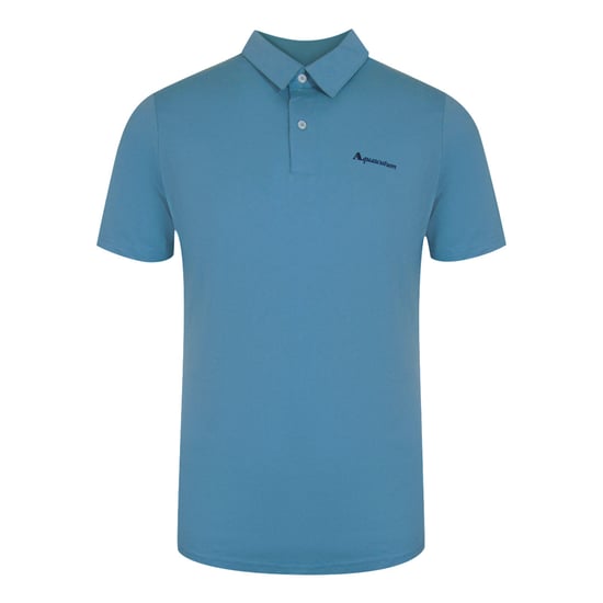 Aquascutum Active Cotton Polo Dry-fit Poloshirt In Avio-blau - Image 1