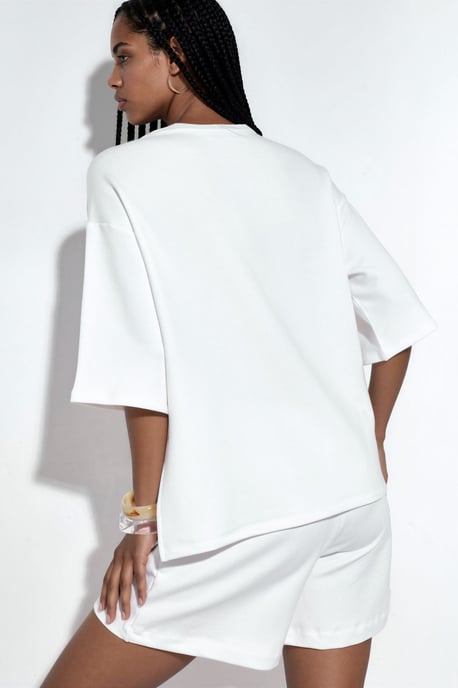 Damen Lockere Crew-Neck T-Shirt - Image 3