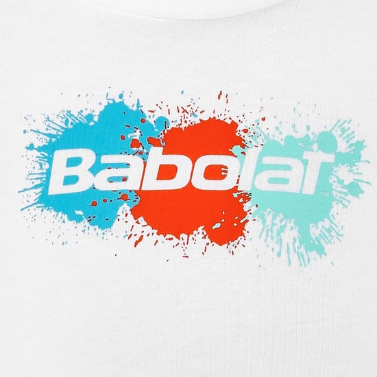 Babolat - T-Shirt für Kinder, Rundhalsausschnitt, Regulär (Weiß/Rot/Blau) - Image 3