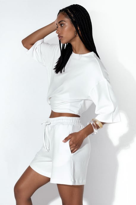 Sweat-Shorts mit Kordelzug in mittlerer Taille - Image 2