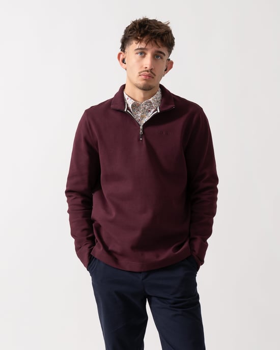 Ted Baker Actos Branded Half Zip Mason Pullover - Image 1