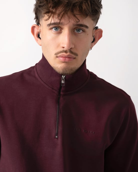Ted Baker Actos Branded Half Zip Mason Pullover - Image 3