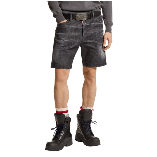 Dsquared2 Marine Bermuda Denim Schwarze Shorts - Image 3