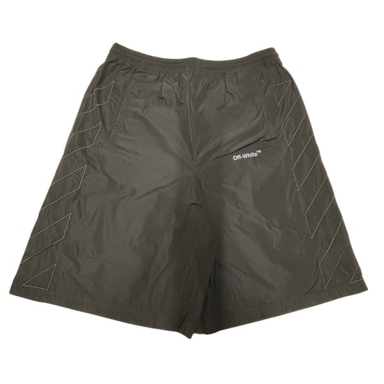 Off-white - Schwarze Trainingsshorts Mit Diag-umrissenem Muster - Image 1