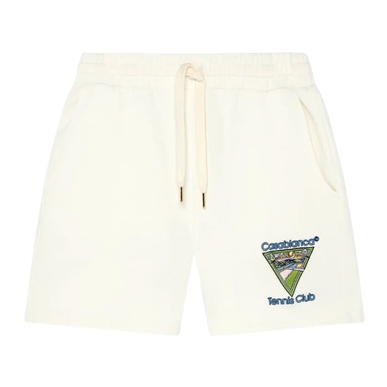 Casablanca Bestickte Tennisclub-logo-shorts In Off-white - Image 1
