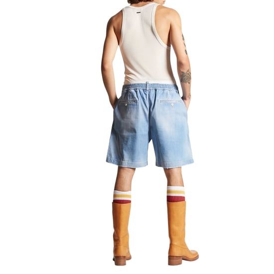 Dsquared2 Relaxed Fit Hellblaue Denim-shorts - Image 5