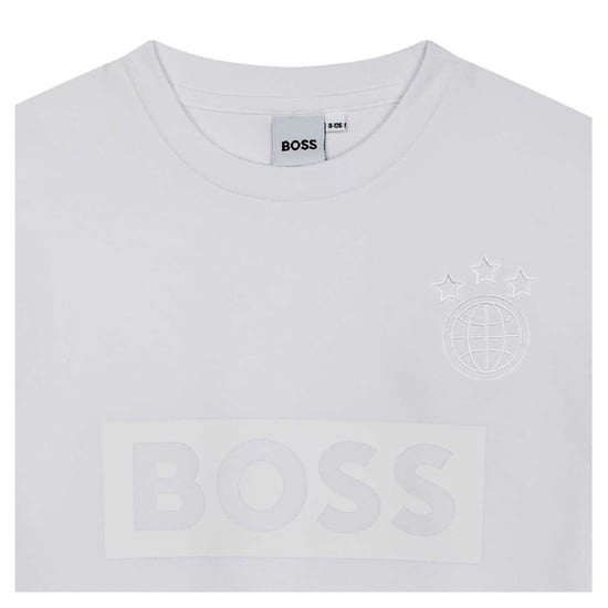 Boss - T-Shirt für Kinder, Rundhalsausschnitt, Regulär (Weiß) - Image 3