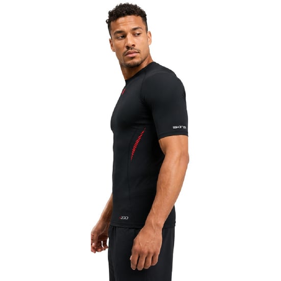Skins - "A200" Kompressions-Shirt für Herren, Leicht (Schwarz) - Image 4