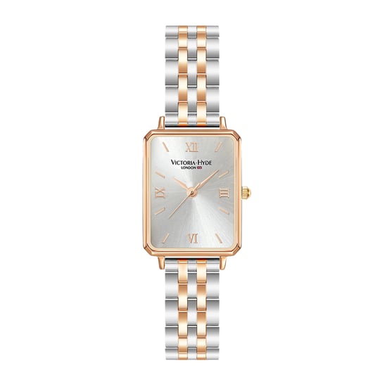 VICTORIA HYDE Rectangle Damenuhr Grünes Zifferblatt Analog-Quarz-Armbanduhr mit Edelstahlarmband, roségold - Image 1