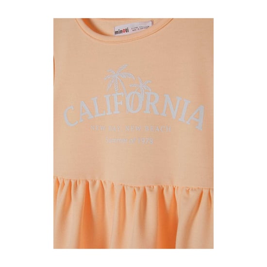 Minoti - Kleid für Mädchen, Gestaffelter Saum, kurzärmlig (Orange) - Image 4
