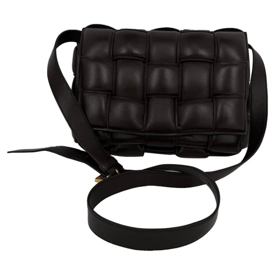 Bottega Veneta Cassette Gepolsterte Umhängetasche aus braunem Lammleder - Image 1