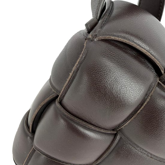 Bottega Veneta Cassette Gepolsterte Umhängetasche aus braunem Lammleder - Image 6