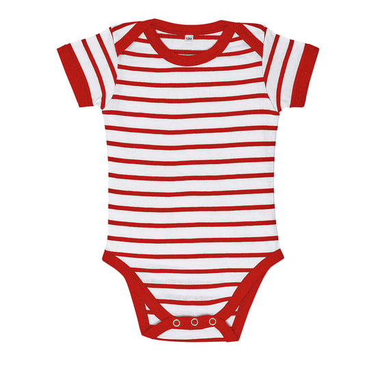 SOLS - "Miles" Bodysuit für Baby (Weiß/Rot) - Image 1