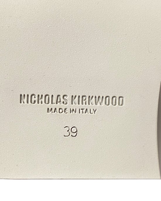 Nicholas Kirkwood Casiti Perlverzierte Bikerstiefel aus grauem Wildleder - Image 5