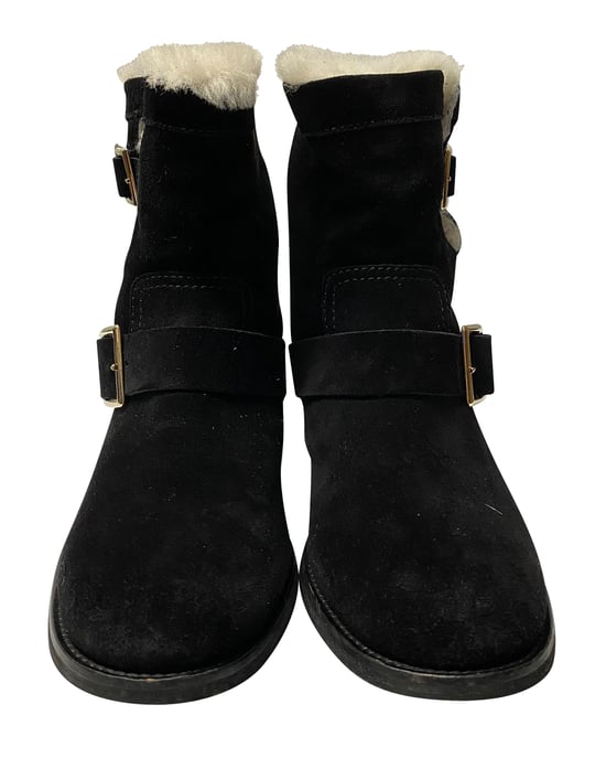 Jimmy Choo Youth II Stiefel aus schwarzem Wildleder - Image 3