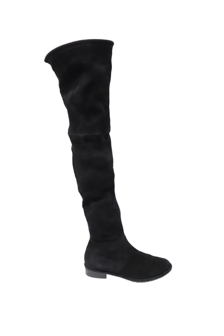 Stuart Weitzman Lowland Über Knielange Stiefel aus schwarzem Wildleder - Image 2