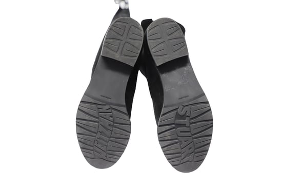 Stuart Weitzman Lowland Über Knielange Stiefel aus schwarzem Wildleder - Image 6