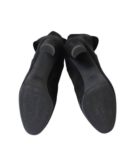 Stuart Weitzman Hiline Kniehohe Stiefel aus schwarzem Wildleder - Image 4
