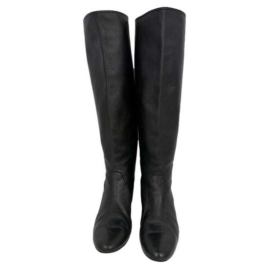 Lanvin Knielange Wedge-Stiefel aus schwarzem Leder - Image 2