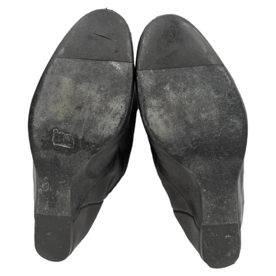 Lanvin Knielange Wedge-Stiefel aus schwarzem Leder - Image 3