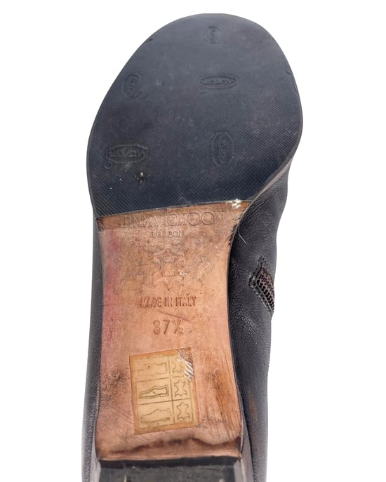 Jimmy Choo London Knielange Stiefel aus braunem Kalbsleder - Image 5