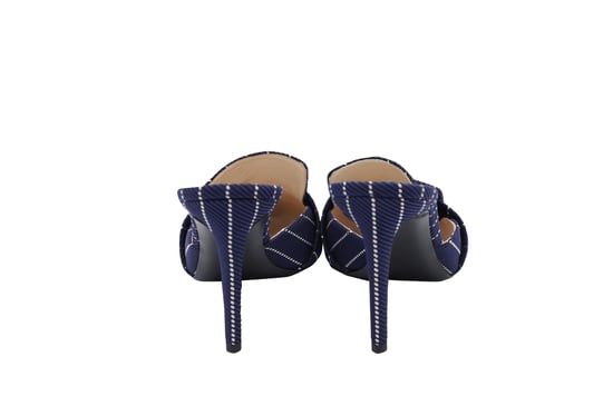 Altuzarra 75 mm Nadelstreifenabsätze aus marineblauem Leder - Image 3